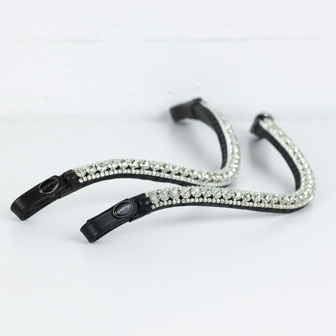 Browband Crystal Clear - Black