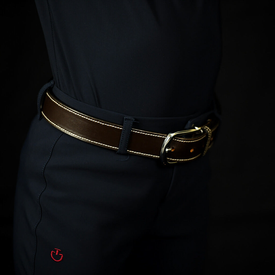 Belt - Brown leather - Silver buckle