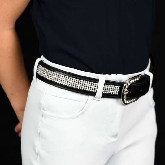 Belt Strass with bling buckle - Black