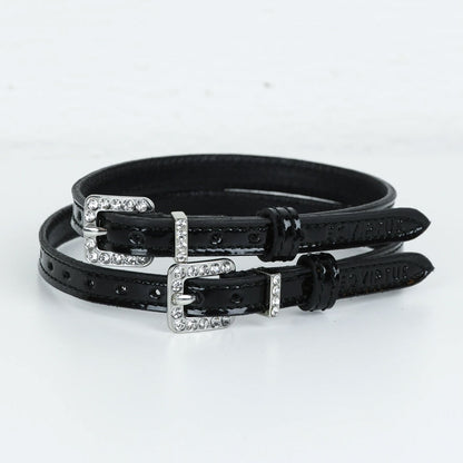 Sprocket straps Glossy Lacquer/Crystal - Black