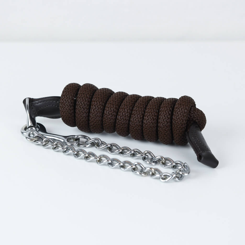 Lead Rope Mollis Chain – Dark Brown Silver
